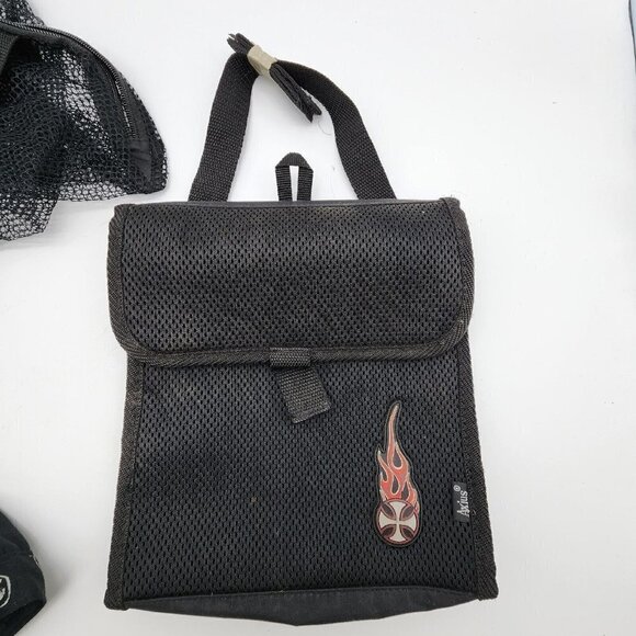 Lot of 4 Motorcycle Accessories Cloth and Mesh Bag Scull Cap Fringe Key Chain - Picture 5 of 7